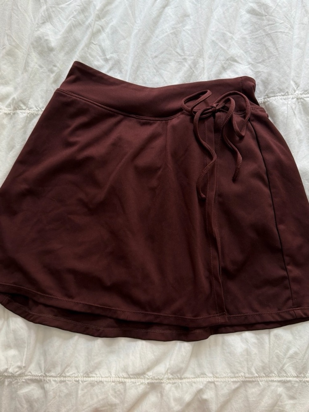 PacSun Burgundy Tie-Detail Mini Skirt